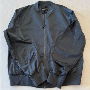 Bonobos Dark Gray/Teal Bomber Jacket